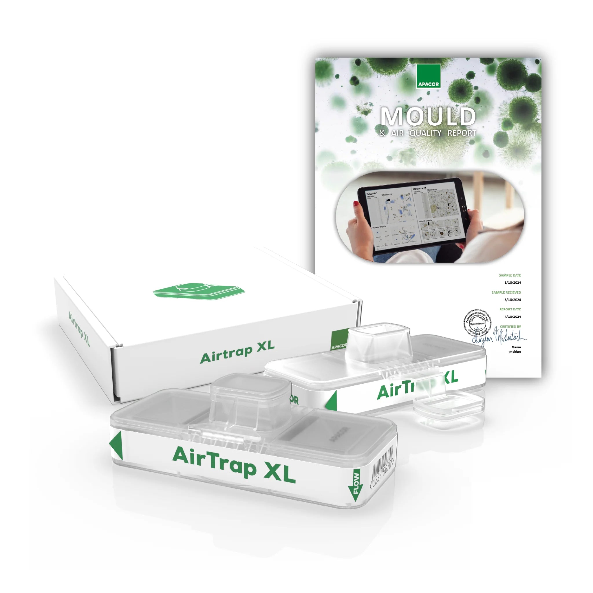 AirTrap® XL Nachfüll-Pack – Schimmelpilztest mit KI-Analyse (24 Proben)