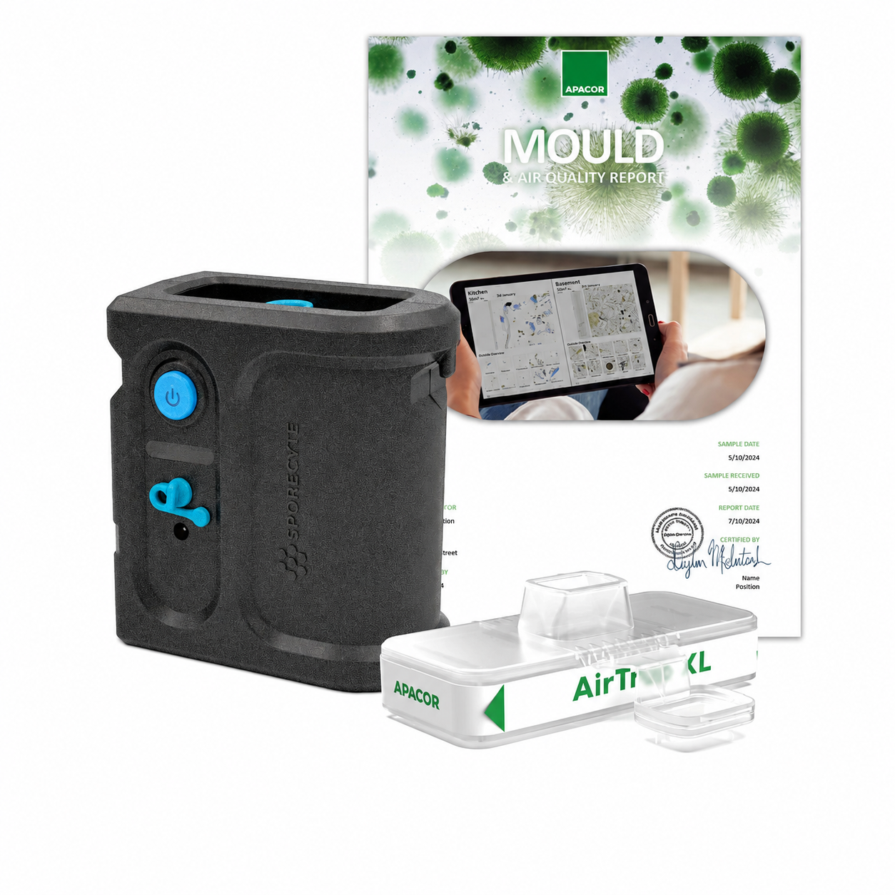 AirTrap® XL Starter-Komplettset – Schimmelpilztest mit KI-Analyse (8 Proben)